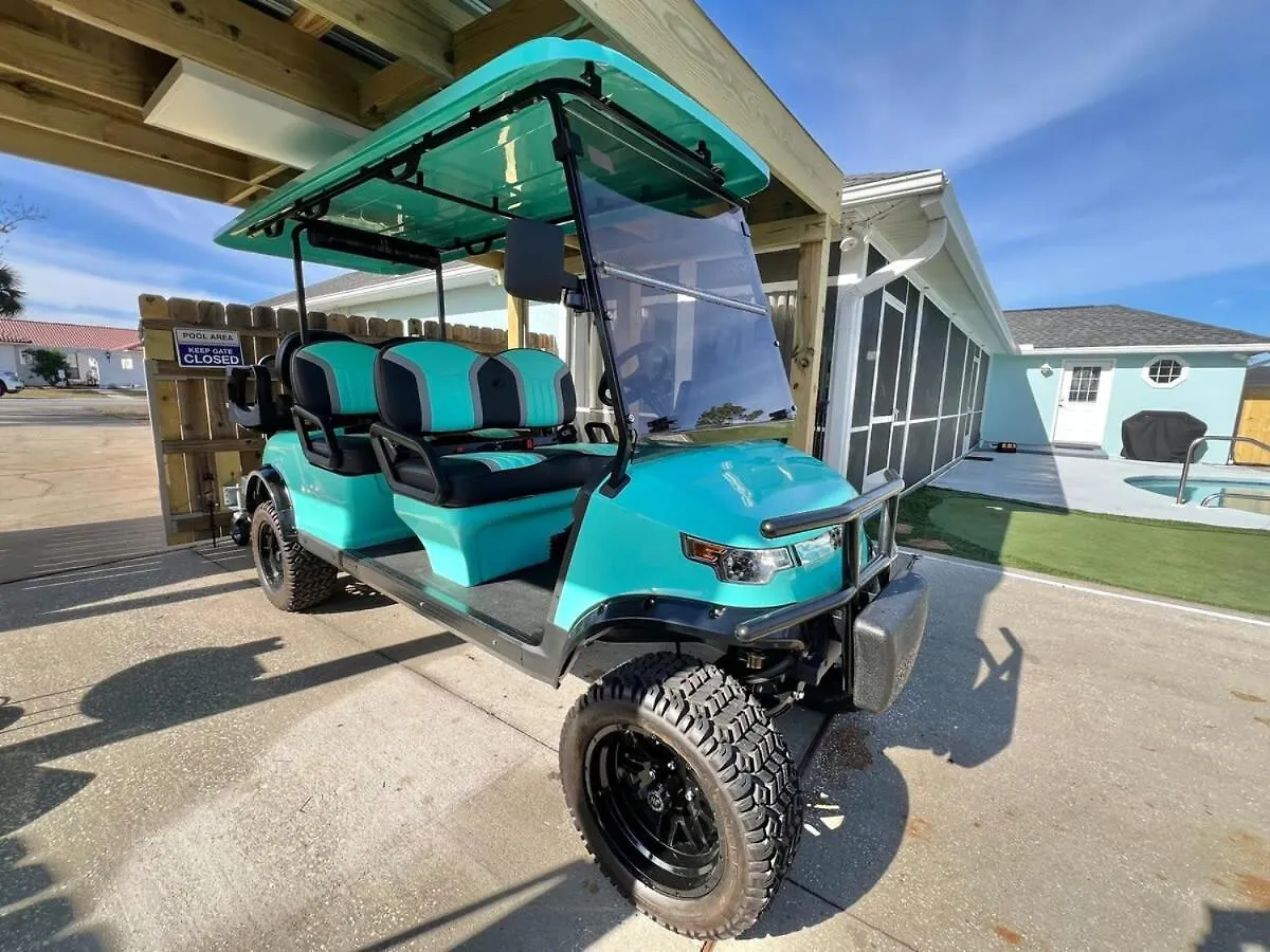 Holiday home 3blk2beach-heatedpool-golfcart4-6-5br-3bath-slps14 *